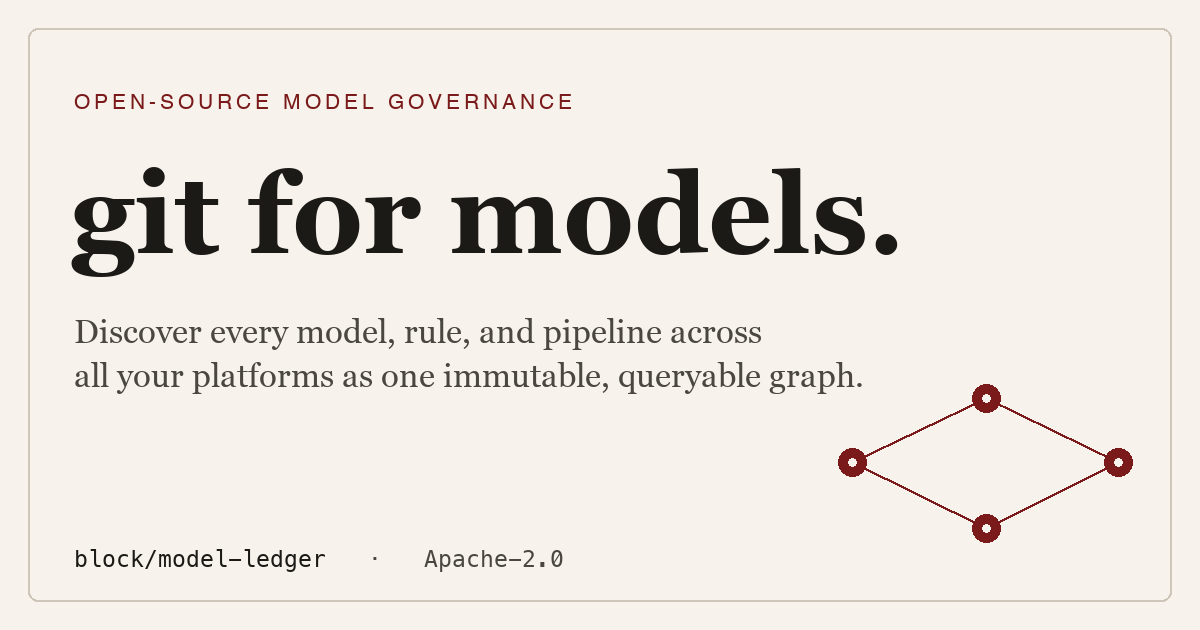 model-ledger — git for models